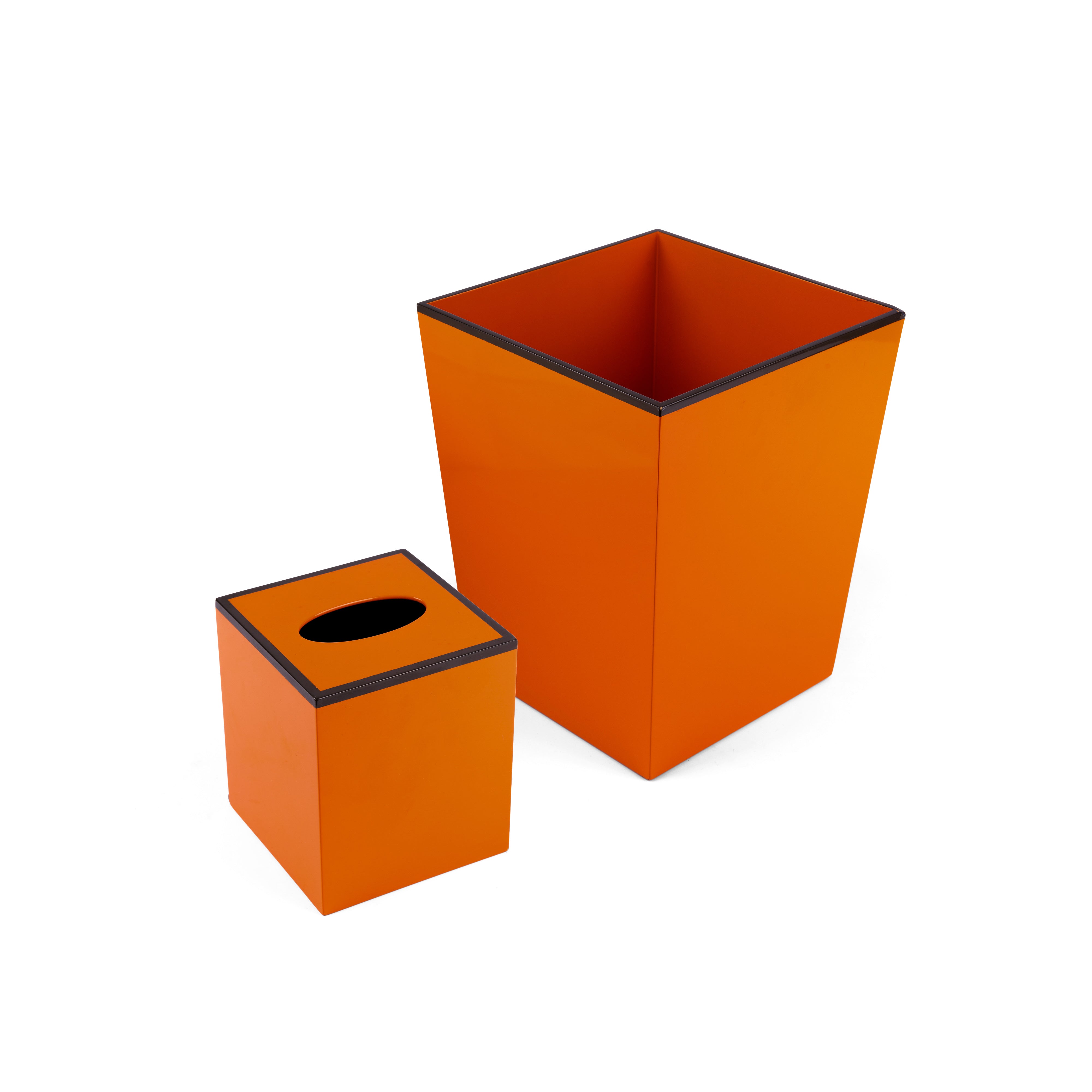 Villa & House New York (Originally Bungalow 5). A Set of Orange Tissue Box & Wastebasket