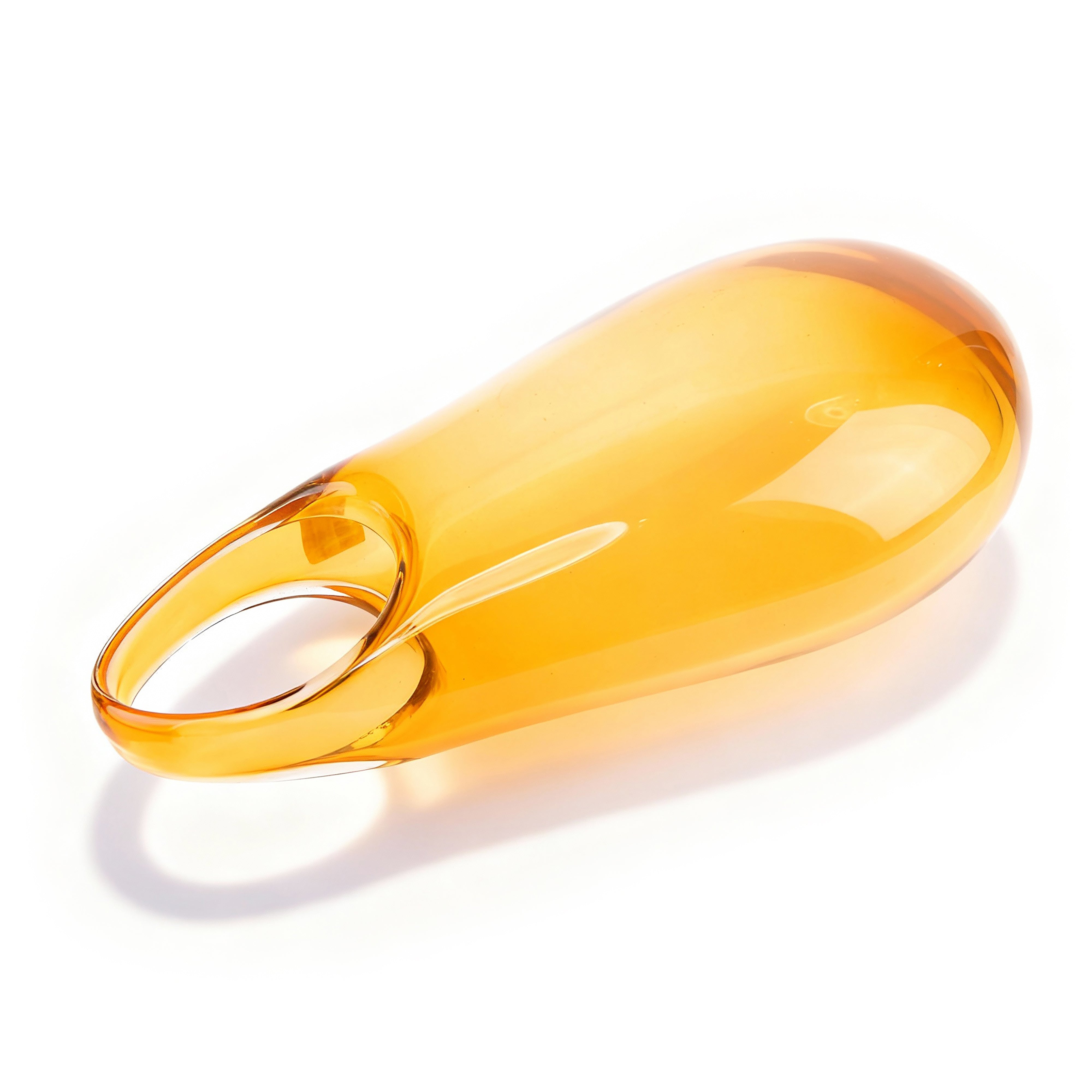 SkLo Studio. Amber Glass Sculpture. Large Size