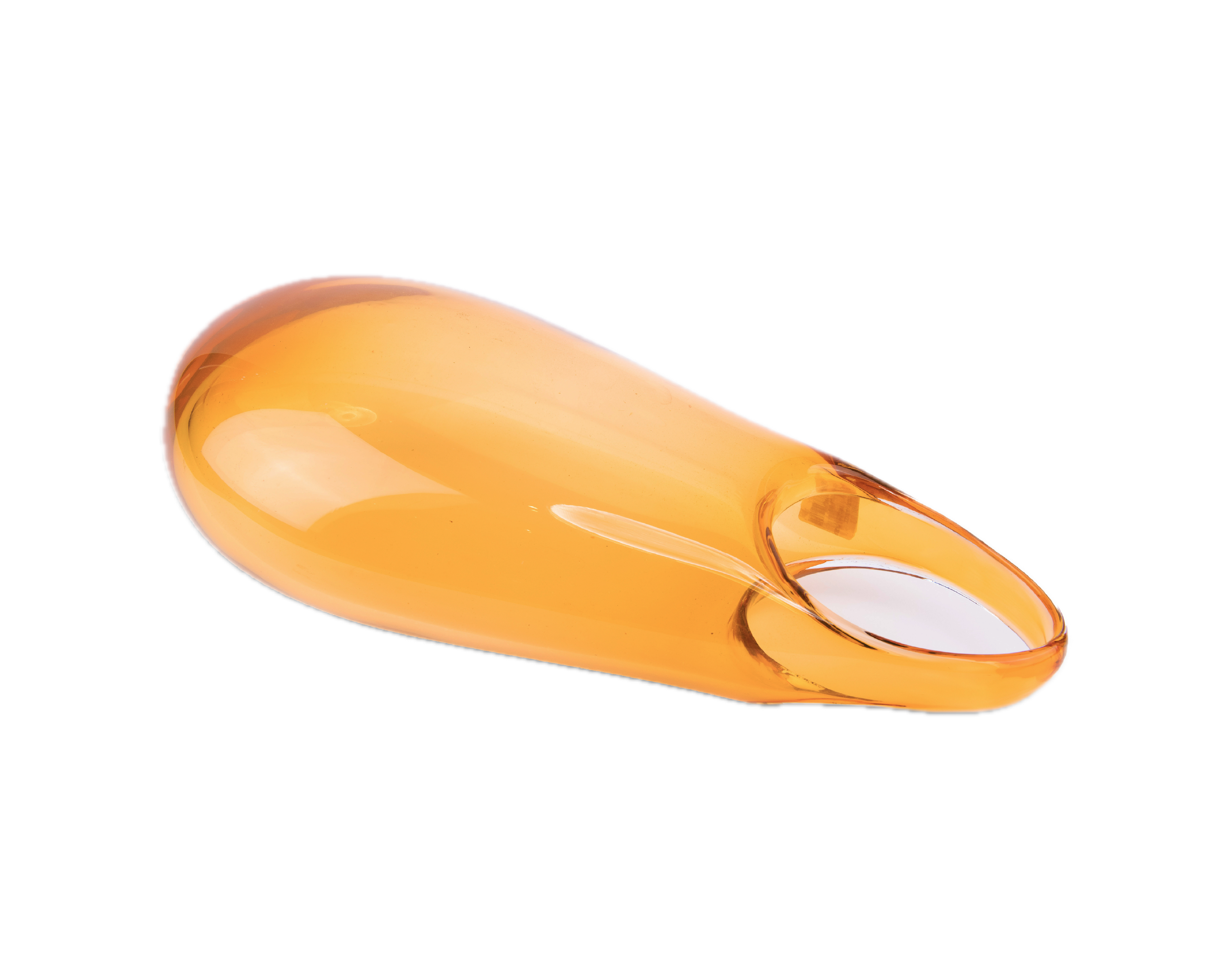 SkLo Studio. Amber Glass Sculpture. Large Size