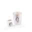 Marjorie Bloom Collection. A Set of Tissue Box & Wastebasket in Made out of Organic Seashell Design