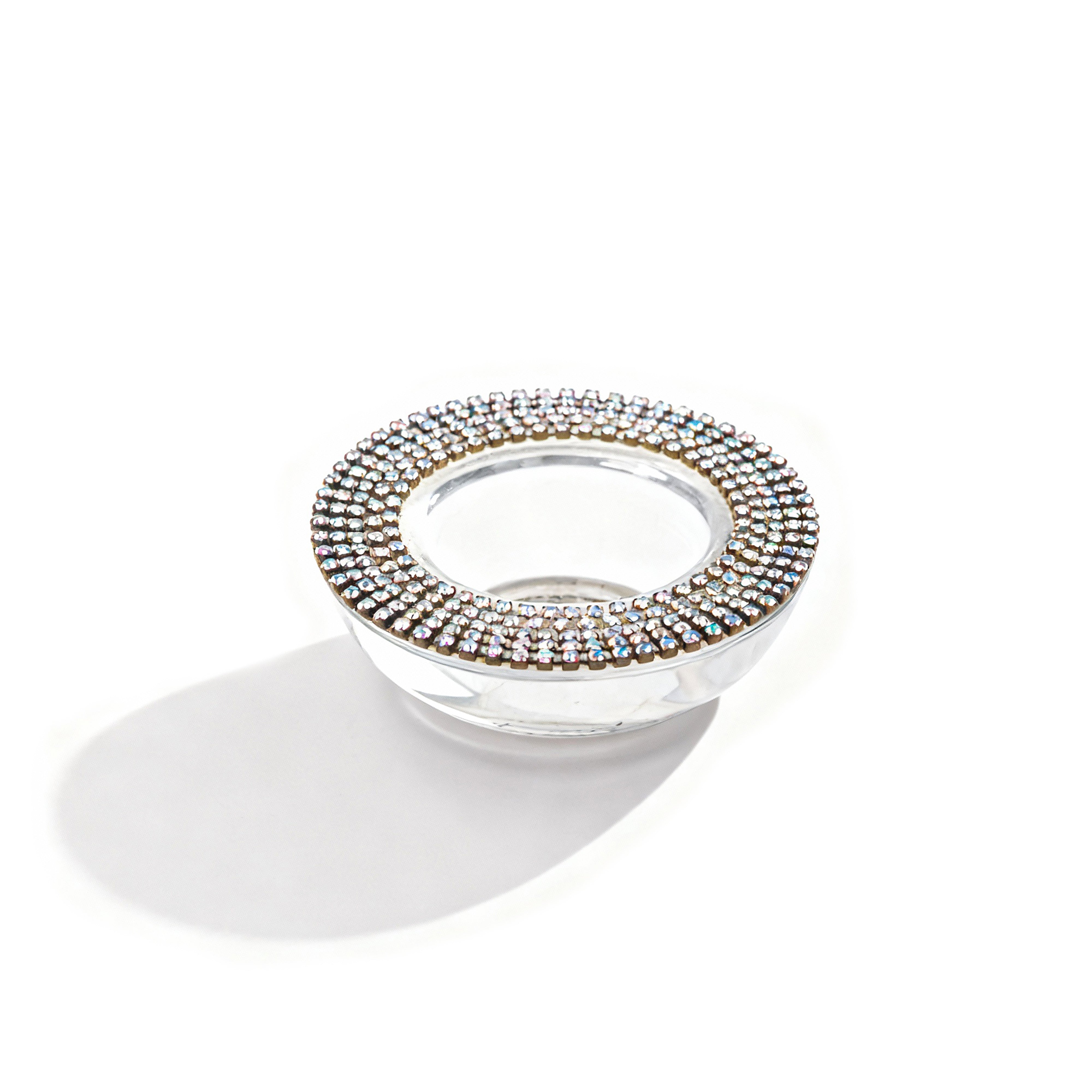 Alan Lee Collection. Princess Candle Holder with Silver Crystals. Small Size.