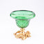 I Biagi. Green Crystal Decorative Plate. Large Size