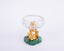 I Biagi. Crystal Cigar Ashtray with Green Stone Base. Medium Size