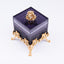 Artistiche Ceramiche Fiorentine. Crystal Violet Square Box. Medium Size