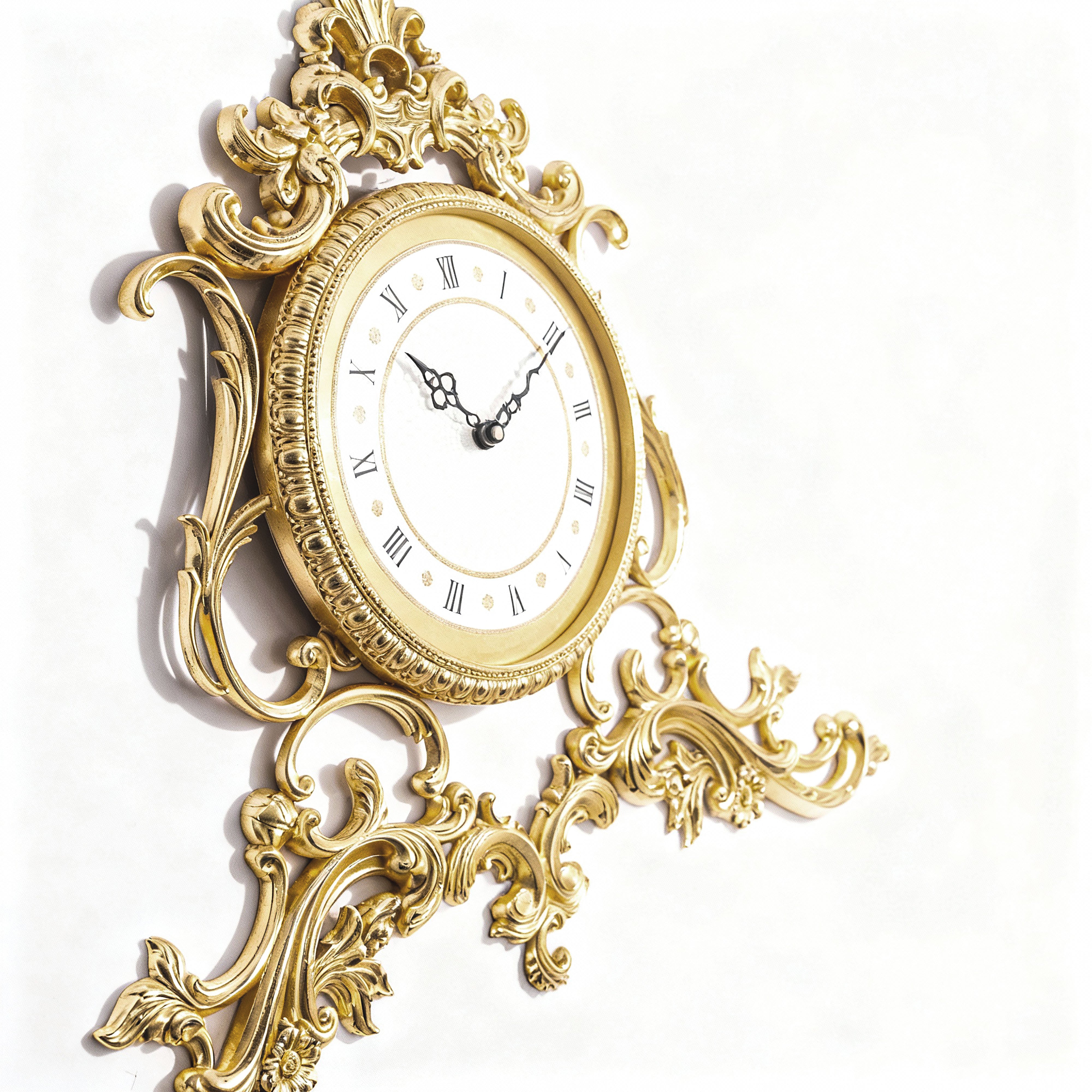Artistiche Ceramiche Fiorentine. Gilded Wall Clock