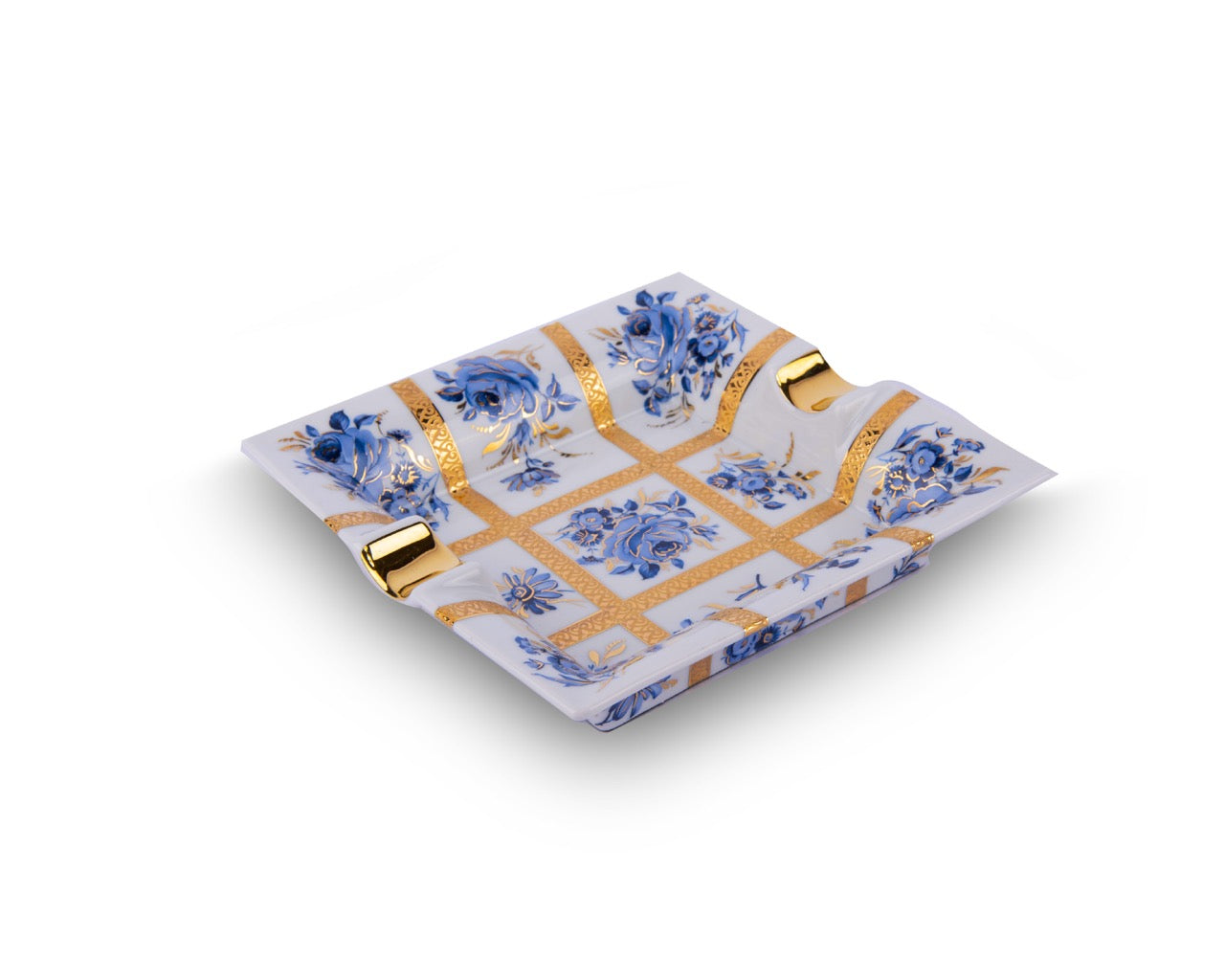 Mangani 1958. Small Floral Porcelain Ashtray