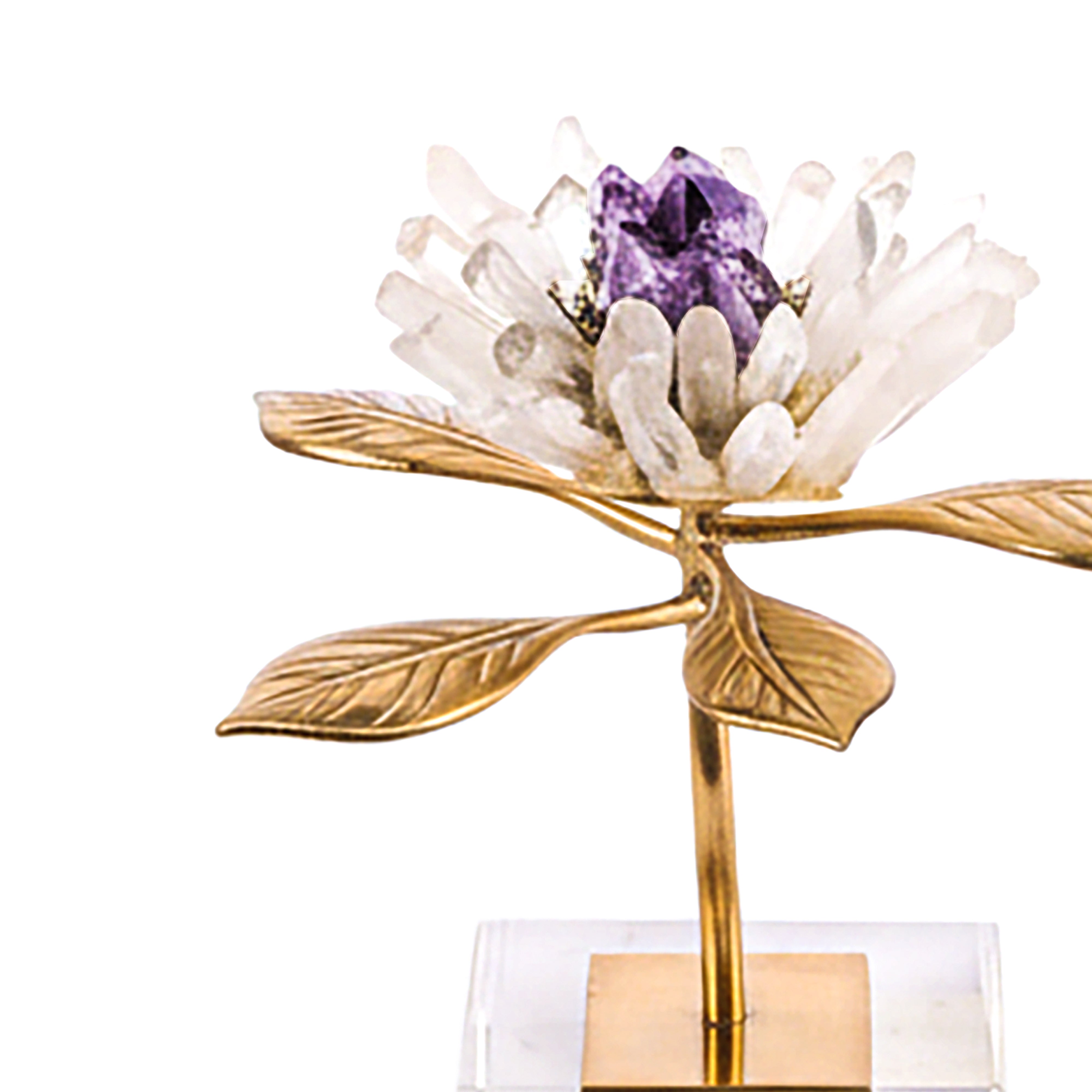 Abhika. Bloom Floral Quartz Figurine