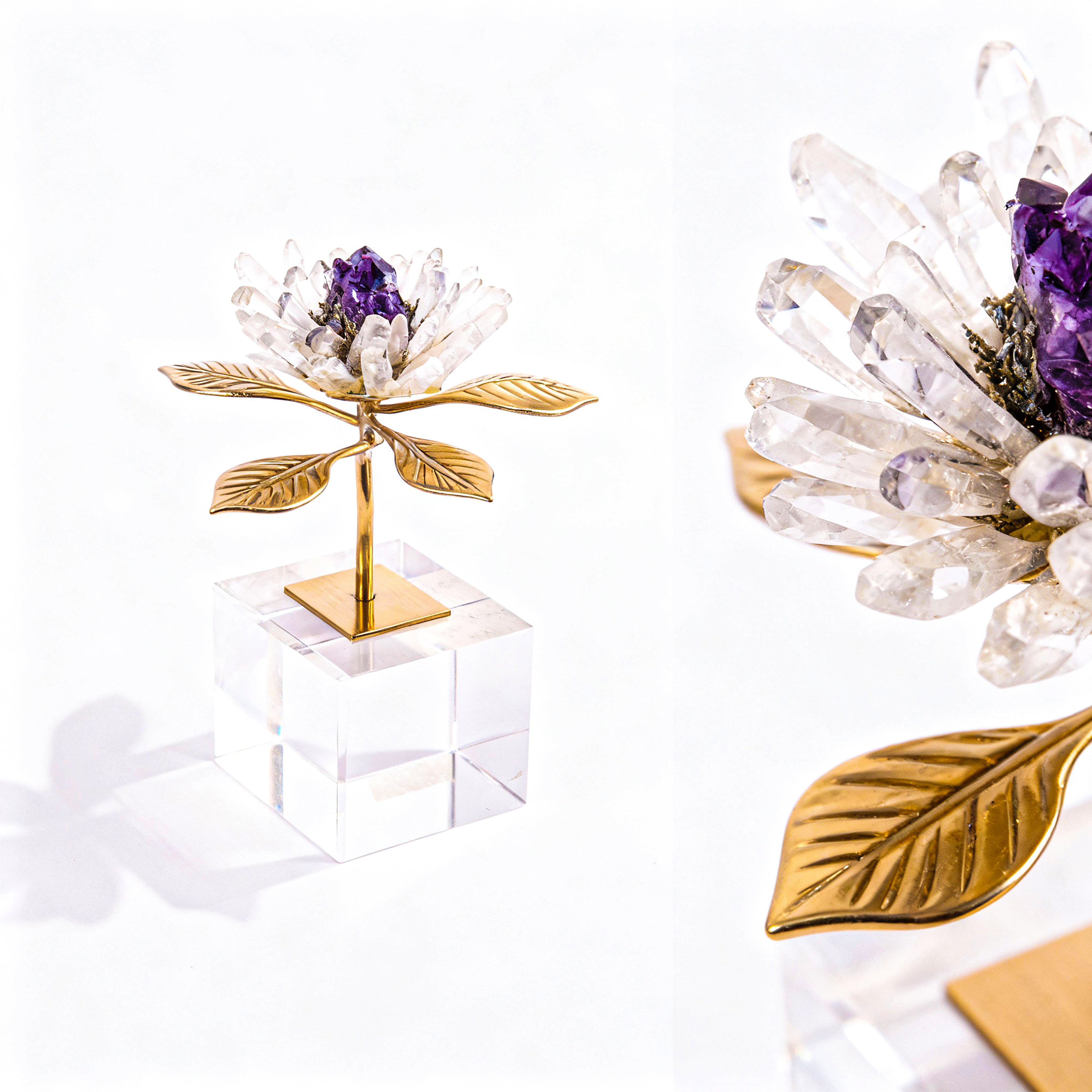 Abhika. Bloom Floral Quartz Figurine