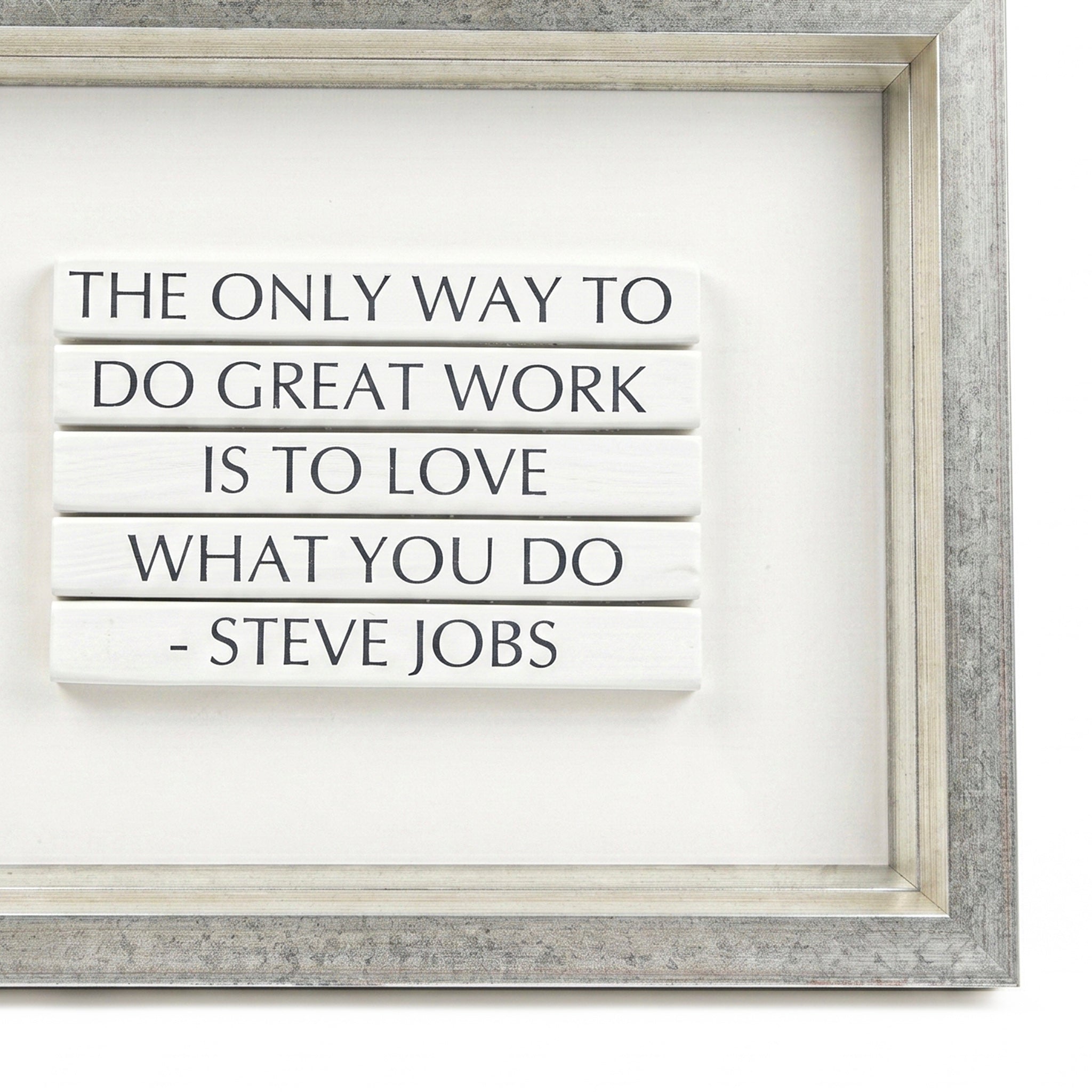 Trowbridge Gallery. Tableau with "Steve Jobs" Quote. Large Size