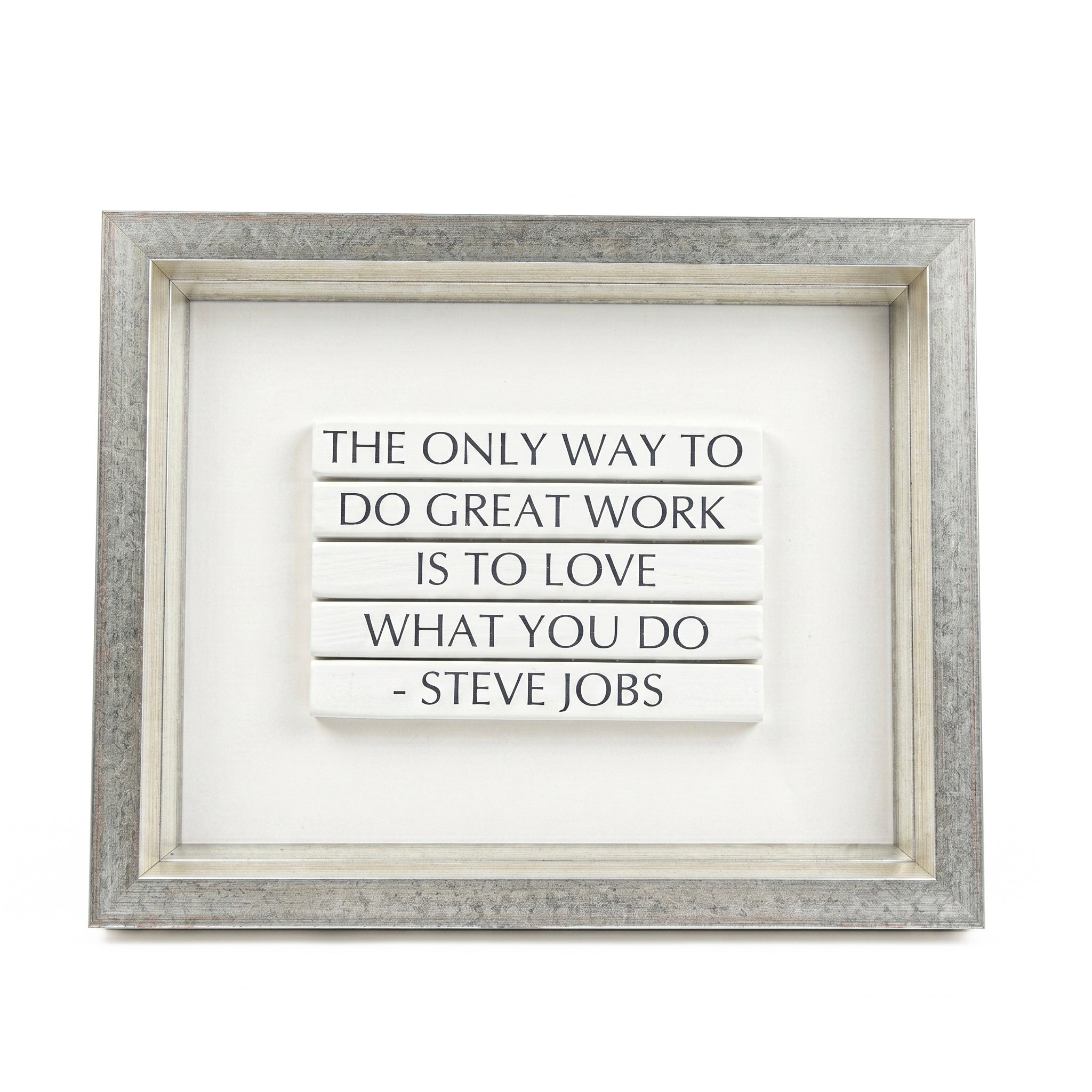 Trowbridge Gallery. Tableau with "Steve Jobs" Quote. Large Size