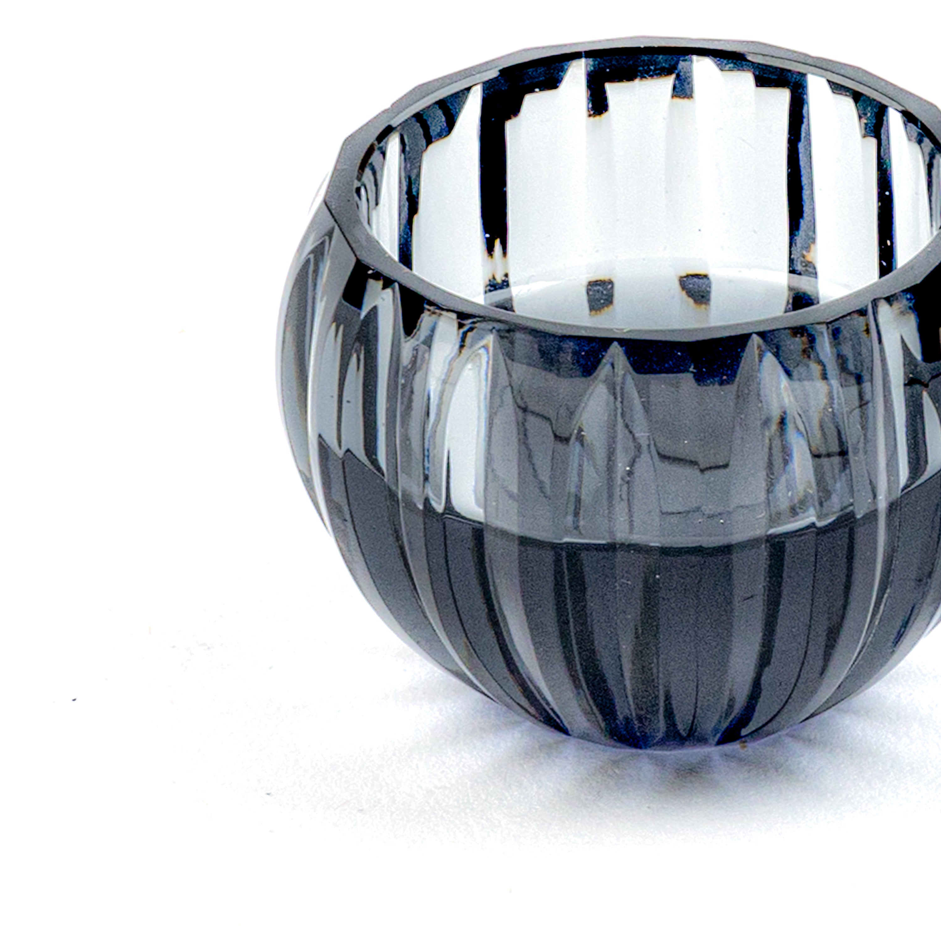 Veritas Home. Black Crystal Decorative Bowl. Small Size