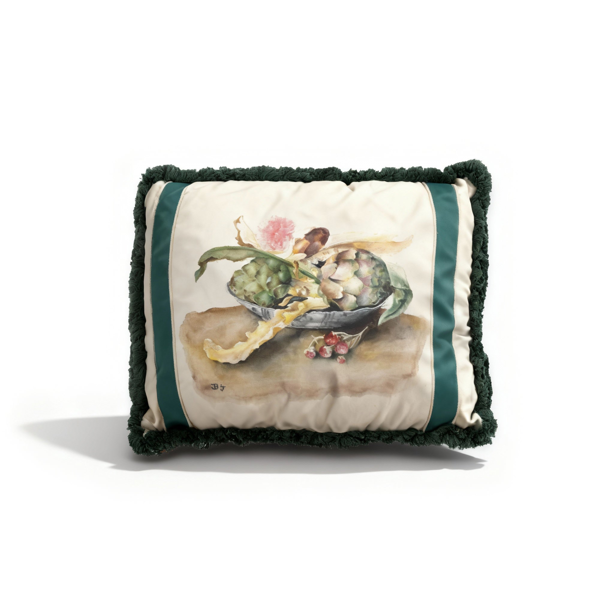 Idée Art Exclusive. Cushion with Vegetables Motif. Large Size