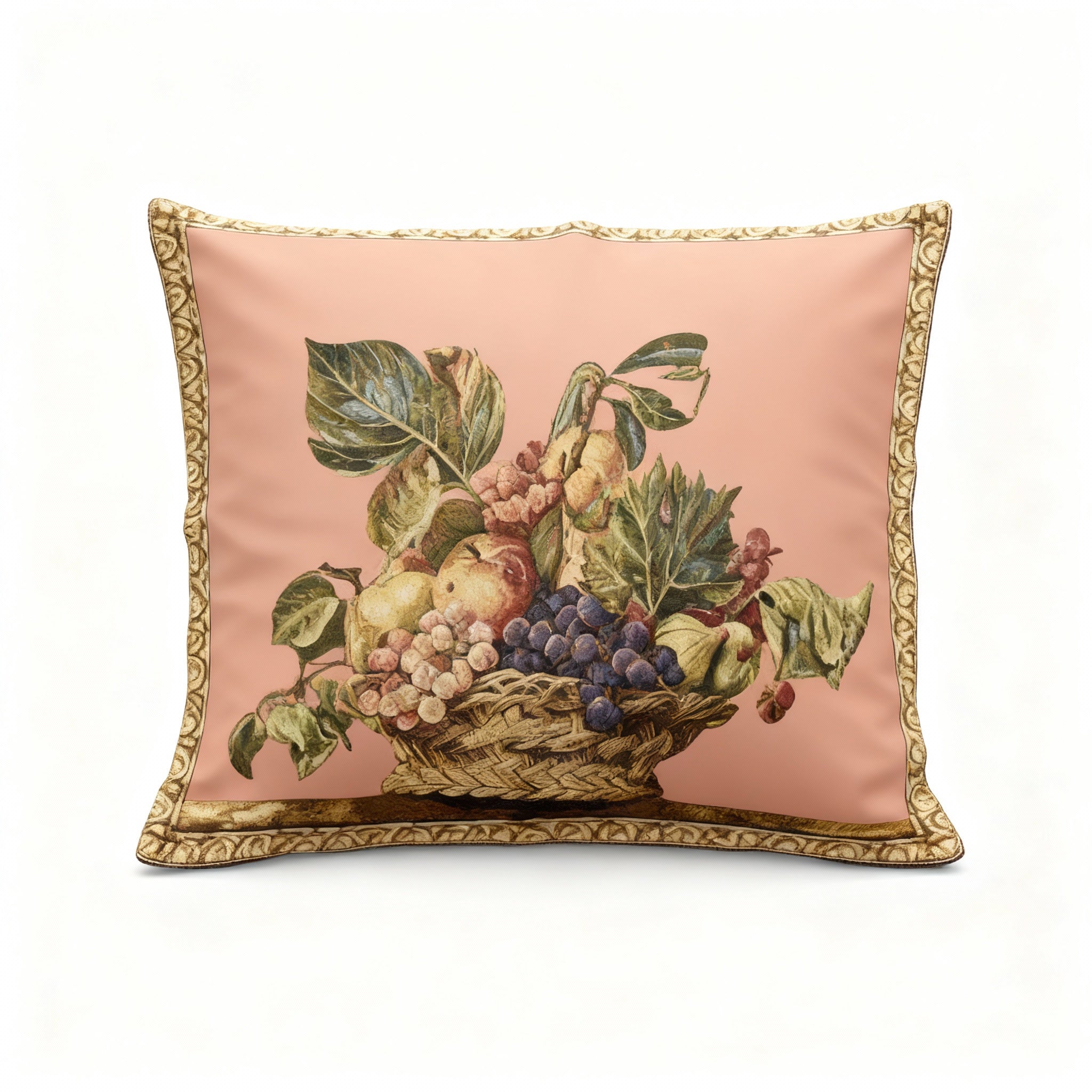 Idée Art Exclusive. Handmade Tapestry Tableau With Fruits Basket Design. Large Size